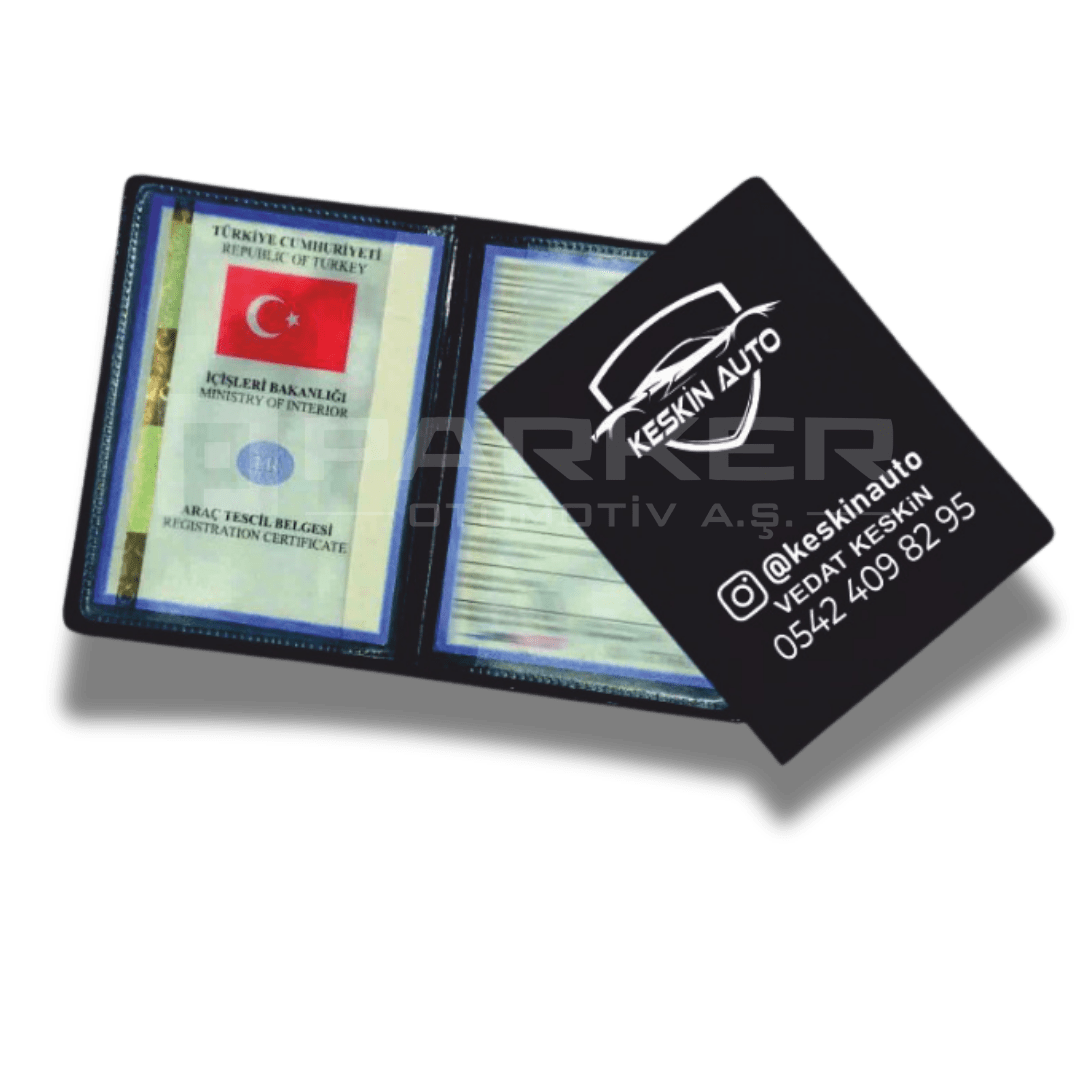 biala ruhsat kabi goresli baskılı Meram Plakalık