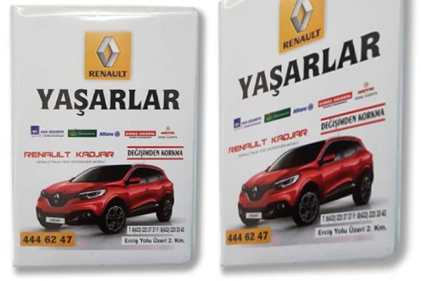 ofset ruhsat kabi goresli baskılı Meram Plakalık